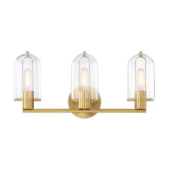 Designers Fountain Skylar 3 Light Vanity, Brushed Gold/Clear - D332M-3B-BG