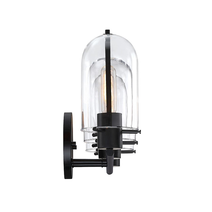 Designers Fountain Skylar 3 Light Vanity, Matte Black/Clear Glass