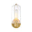 Designers Fountain Skylar 1 Light Wall Sconce, Brushed Gold/Clear - D332M-WS-BG