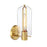 Designers Fountain Skylar 1 Light Wall Sconce, Brushed Gold/Clear