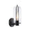 Designers Fountain Skylar 1 Light Wall Sconce, Black/Clear