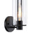 Designers Fountain Skylar 1 Light Wall Sconce, Black/Clear