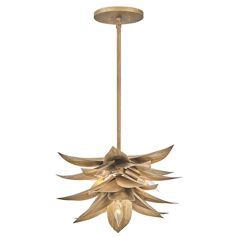 Fredrick Ramond Agave 4 Light Medium Convertible Pendant, Gold - FR30811BNG