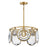 Fredrick Ramond Nala 5 Light LG Conv Pendant, Brass/Optic Crystal - FR31263HBR