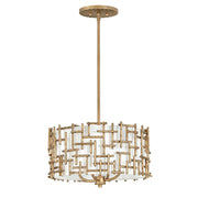 Fredrick Ramond Farrah 4 Light Chandelier, Burnished Gold - FR33103BNG