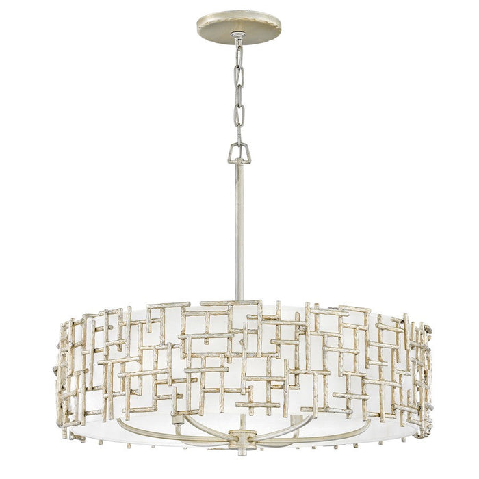 Fredrick Ramond Farrah 6 Light Chandelier, Silver Leaf - FR33104SLF