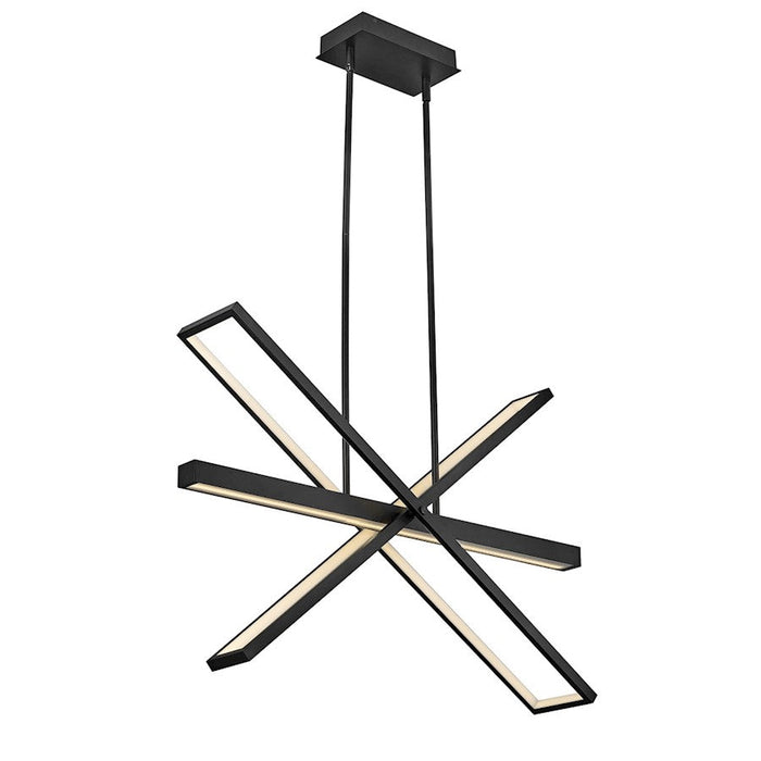 Fredrick Ramond Tangent LED Light Chandelier, Black - FR34806BLK