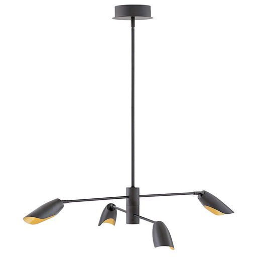 Fredrick Ramond Bowery 4 Light Chandelier, Black - FR35804BLK