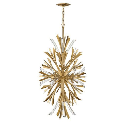 Fredrick Ramond Vida 19 Light Chandelier, Burnished Gold - FR40907BNG