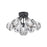 Fredrick Ramond Elise 7 Light Med. Semi-Flush Mount, Black/Crystal - FR46951BLK