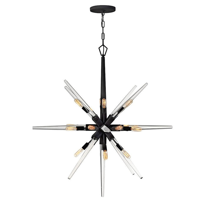 Fredrick Ramond Ariel 16 Light Chandelier, Black - FR47408BLK