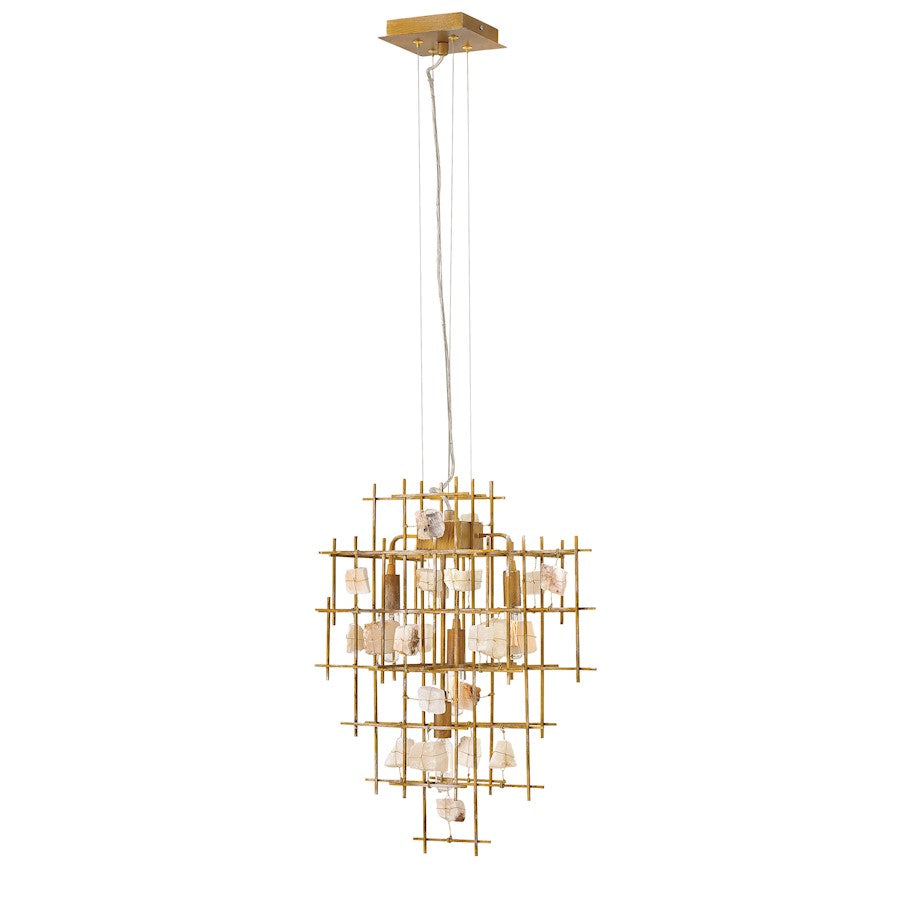 Fredrick Ramond Petra 4 Light Chandelier, Luster Gold - FR47884LGD