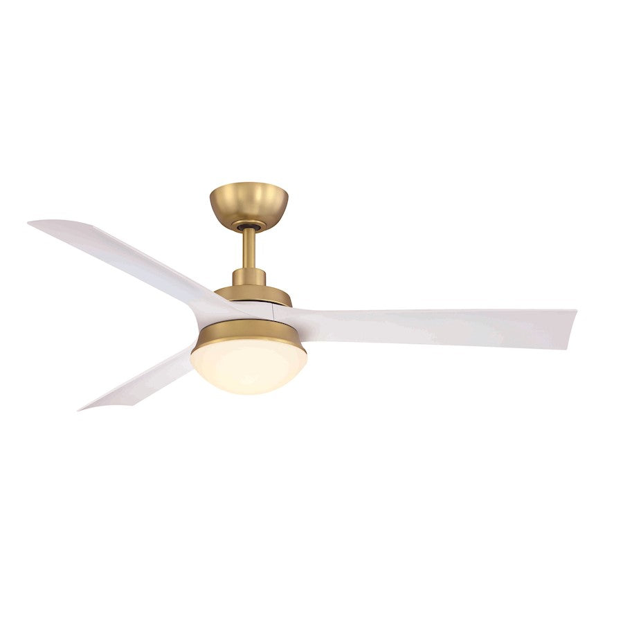 Fanimation Barlow 52" Ceiling Fan/LED Light Kit, Br Opal/White - FP6807BSMW