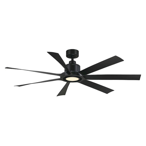 Fanimation Breece 60" Ceiling Fan/LED CCT Light Kit, Bk Opal/Black - FPD6860BL