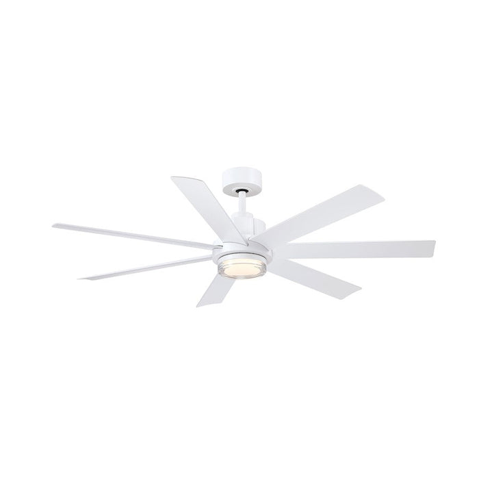 Fanimation Pendry 56" Ceiling Fan, White Opal Frosted/White