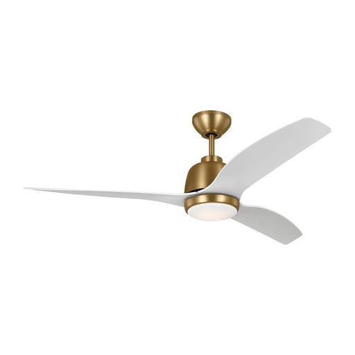 Monte Carlo Fan Company Avila 54" LED Ceiling Fan, Brass/White - 3AVLR54SBD