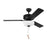 Monte Carlo Fan Company Linden 48 LED Ceiling Fan, Midnight Black - 3LD48MBKD