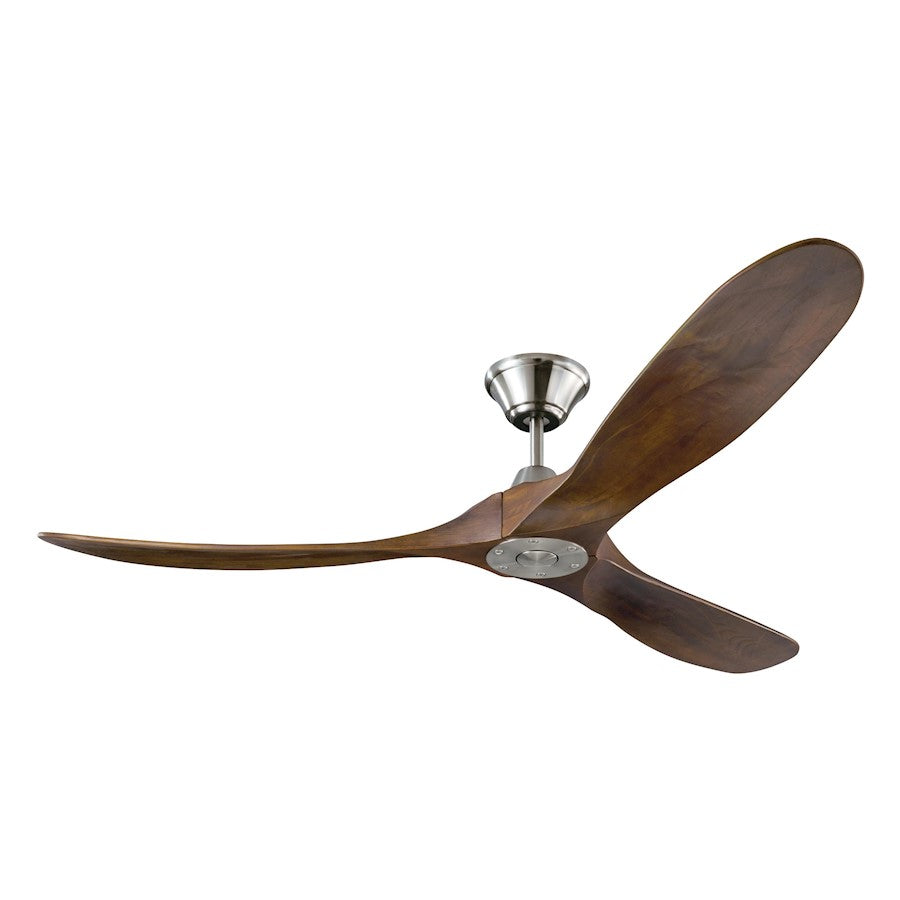 Monte Carlo Fan Company Maverick Ceiling Fan, Brushed Steel/Walnut - 3MAVR60BS