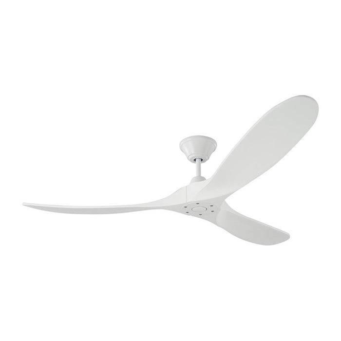 Monte Carlo Fan Company Maverick Indoor Ceiling Fan, Matte White - 3MAVR60RZW