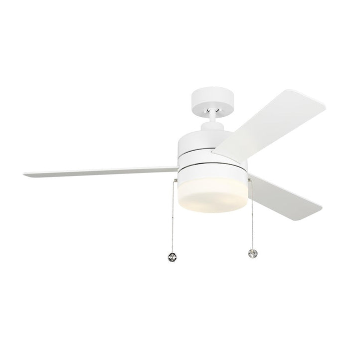 Monte Carlo Fan Company Syrus 52" Ceiling Fan, Matte White - 3SY52RZWD