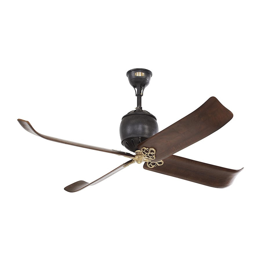 Monte Carlo Fan Company Giarre Ceiling Fan, Antique Iron/Brass - 4GIR60ATIHAB