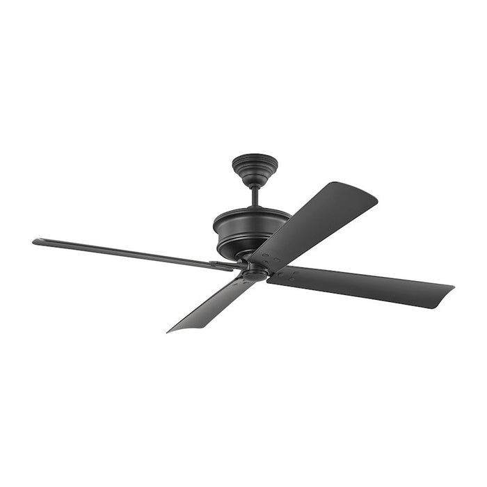 Monte Carlo Fan Company Subway 56" Ceiling Fan, Midnight Black - 4SBWR56MBK