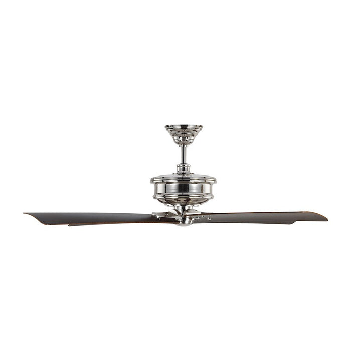 Visual Comfort Fan Subway 56" Ceiling Fan, Brass/White