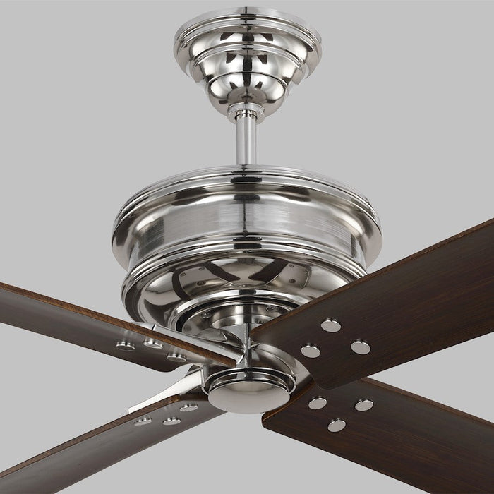 Visual Comfort Fan Subway 56" Ceiling Fan, Brass/White