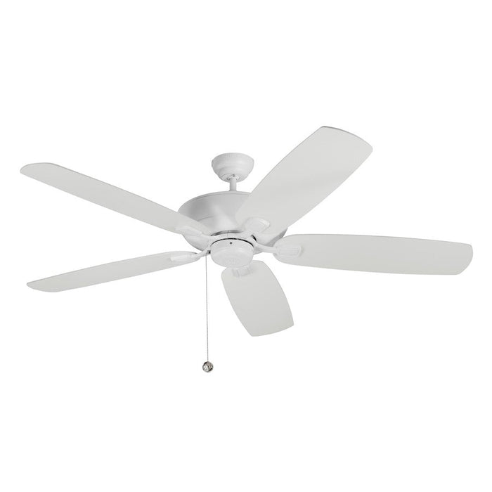 Monte Carlo Fan Company Colony Super Max Ceiling Fan, Matte White - 5CSM60RZW