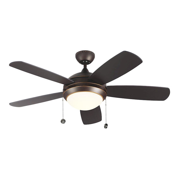 Monte Carlo Fan Co. Discus Classic II Ceiling Fan, Bronze/Opal - 5DIC44RBD-V1