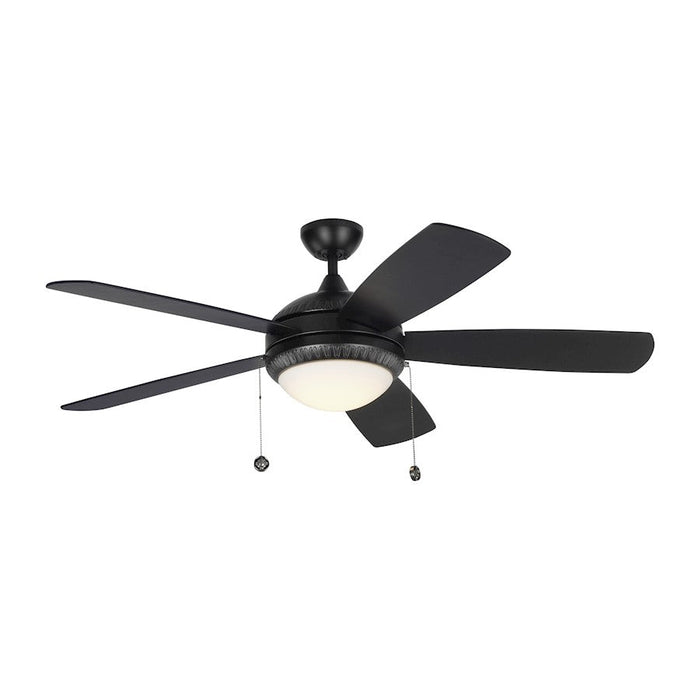 Monte Carlo Fan Company Discus Ornate Ceiling Fan, Black/Matte Opal - 5DIO52BKD