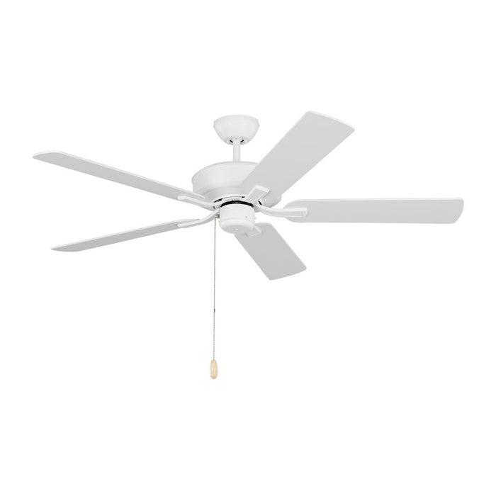 Monte Carlo Fan Company Linden 52 Ceiling Fan, Matte White - 5LD52RZW