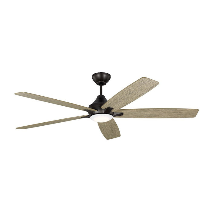 Monte Carlo Fan Co. Lowden Smart 60" Ceiling Fan, Pewter/Frost - 5LWDSM60AGPD