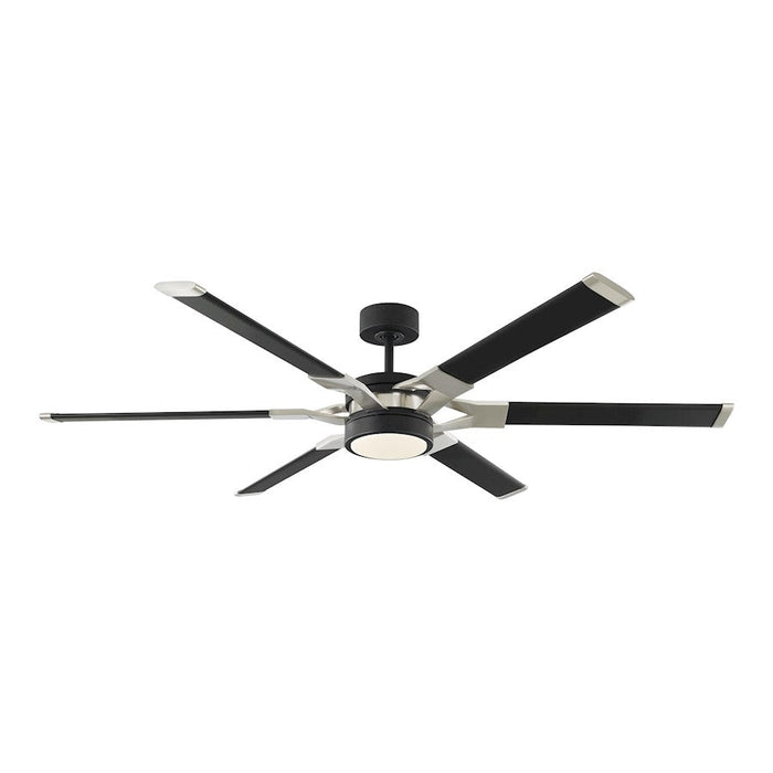 Monte Carlo Fan Company Loft 62" Ceiling Fan, Black/Brushed Steel - 6LFR62MBKD