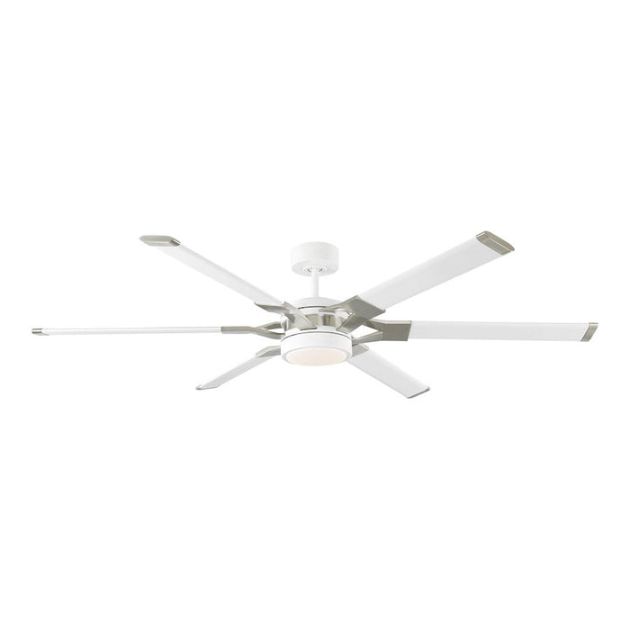 Monte Carlo Fan Company Loft 62" Ceiling Fan, White/Brushed Steel - 6LFR62RZWD