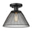 Golden Lighting Carver BLK 1 Light Semi Flush Mount, Black - 0304-SFBLK