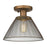 Golden Lighting Carver CP 1 Light Semi Flush Mount, Copper Patina - 0304-SFCP