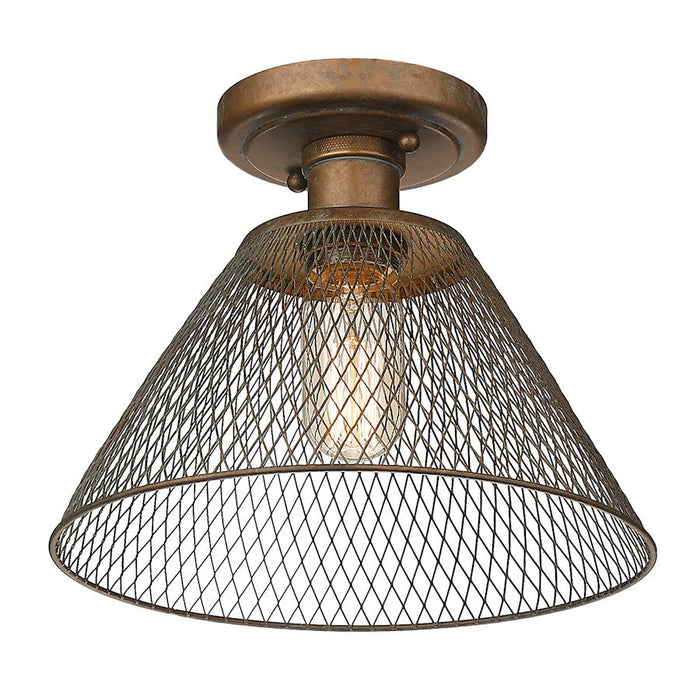 Golden Lighting Carver 1 Light Semi Flush Mount