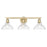 Golden Lighting Carver 3 Light Bath Vanity, Bronze/Clear - 0305-BA3BCB-CLR