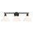 Golden Lighting Carver 3 Light Bath Vanity, Black/Vintage Milk