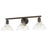 Golden Lighting Carver 3 Light Bath Vanity, Bronze/Clear - 0305-BA3RBZ-CLR