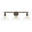 Golden Lighting Carver 3 Light Bath Vanity, Clear