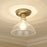 Golden Lighting Carver BCB 1 Light Flush Mount, Bronze/Clear