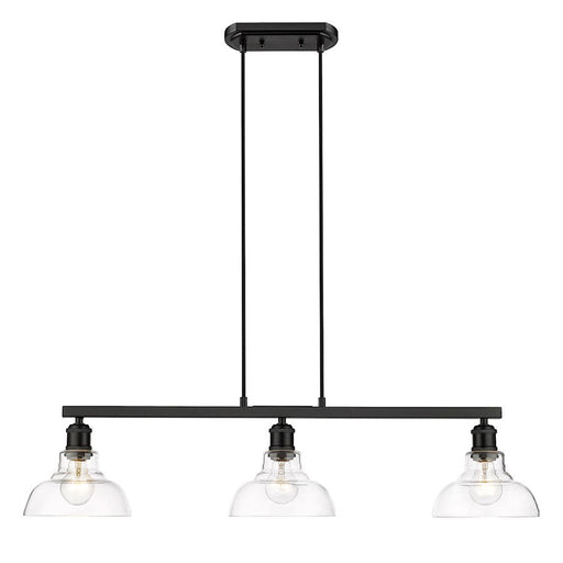 Golden Lighting Carver 3 Light Linear Pendant