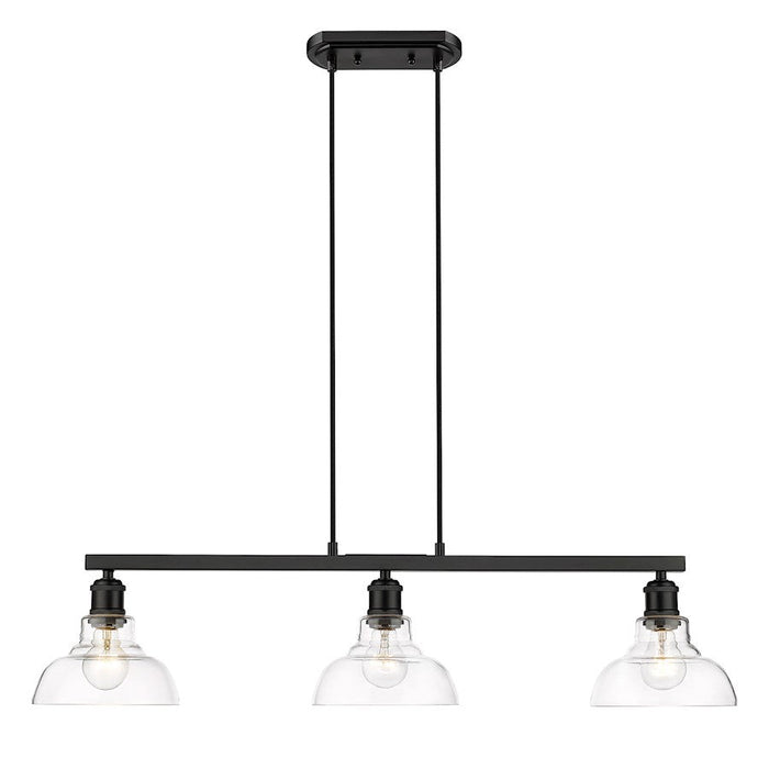 Golden Lighting Carver 3 Light Linear Pendant