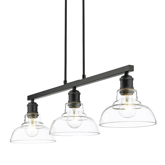 Golden Lighting Carver 3 Light Linear Pendant