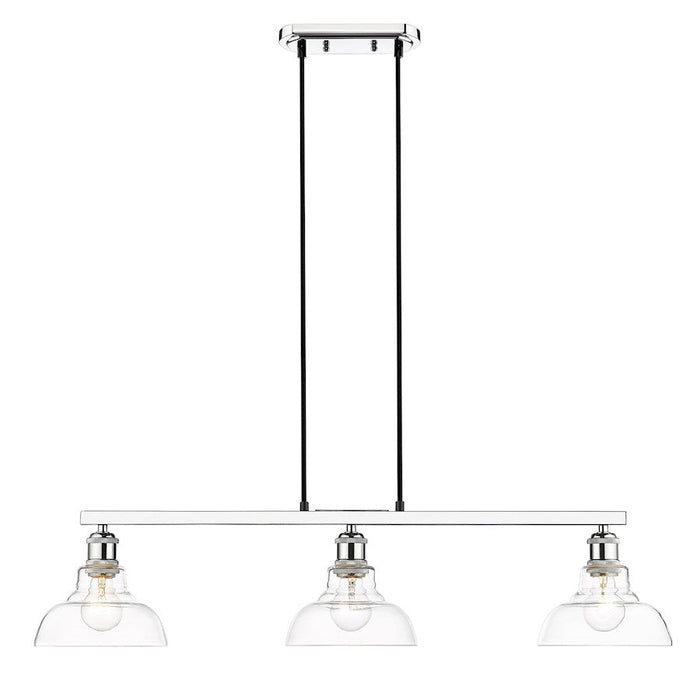 Golden Lighting Carver 3 Light Linear Pendant