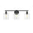 Golden Lighting Fisher 3 Light Bath Vanity, Matte Black/Clear - 0306-BA3BLK-CLR