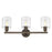 Golden Lighting Fisher 3 Light Bath Vanity, Rubbed Bronze