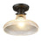 Golden Lighting Clary 1 Light 10" Flush, Black/Ribbed Optic